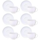 Ver imagem 1 de Kit 6 Xícaras com Pires Tramontina Maria Augusta Porcelana 250ml Chá Café Servir