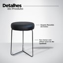 Ver imagem 2 de Kit 2 Banqueta Banco Aço Baixa Cozinha Bar Balcão Mesa 50cm:preto