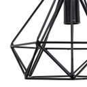 Ver imagem 3 de pendente aramado poptem diamante grande preto metal 23cm sala lustre metal sala