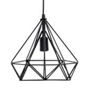 Ver imagem 2 de pendente aramado poptem diamante grande preto metal 23cm sala lustre metal sala