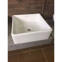 Ver imagem 2 de Cuba de Apoio Quadrada Porcelana Cerâmica Branca para Banheiro Mp 7307 Manplex