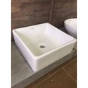 Ver imagem 1 de Cuba de Apoio Quadrada Porcelana Cerâmica Branca para Banheiro Mp 7307 Manplex