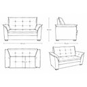 Ver imagem 7 de Sofá Conjunto Poltrona e Sofá Pequeno 2 Lugares Fixo 140cm Cinza