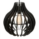Ver imagem 2 de pendente lótus poptem preto lustre luminária 30cm sala