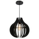 Ver imagem 1 de pendente lótus poptem preto lustre luminária 30cm sala