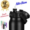 Ver imagem 3 de Garrafa Térmica Água Inox Academia Alça Tampa Não Vaza 12hs Quente/frio Copo Térmico Sport Branco