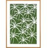 Quadro Decorativo Floral Verde com Moldura Marrom 50x70 cm - 1