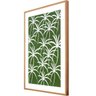 Quadro Decorativo Floral Verde com Moldura Marrom 50x70 cm - 2