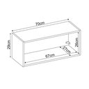 Ver imagem 2 de Armário Aéreo Cozinha Modulado Firenze 1 Porta Basculante 70cm Avena-grafito - Demóbile