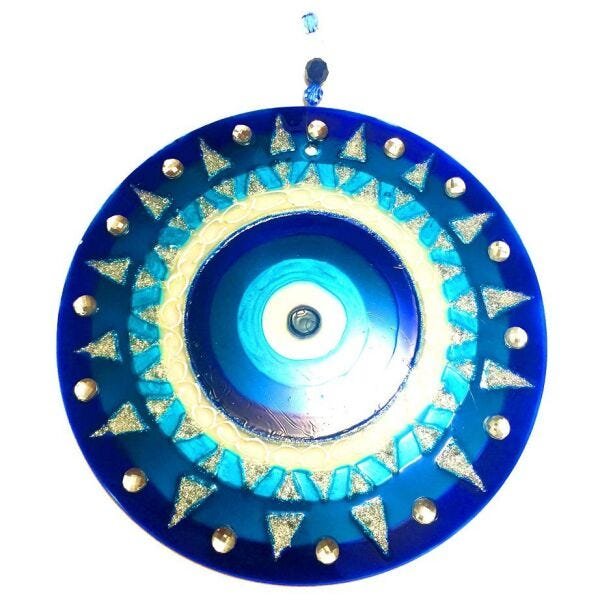 Mandala de Vidro Olho Grego 18cm - 1