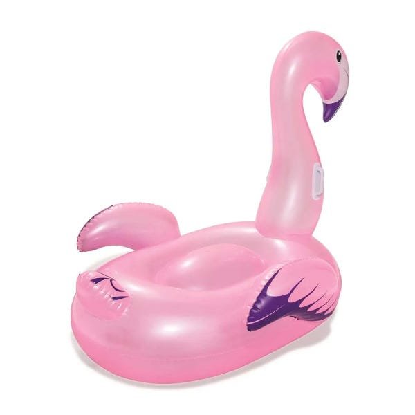 Boia inflável de flamingo Bestway individual na medida de 1,27 x 1,27m para crianças - 3