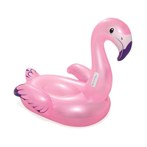 Boia inflável de flamingo Bestway individual na medida de 1,27 x 1,27m para crianças