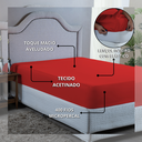 Ver imagem 3 de Lençol Super King com Elástico 400 Fios Toque Aveludado Extra Macio 01 Peça:vermelho