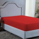 Ver imagem 1 de Lençol Super King com Elástico 400 Fios Toque Aveludado Extra Macio 01 Peça:vermelho
