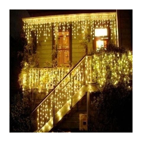 Cascata 400 Leds 10 Metros Luz Amarela Fixa - 127V