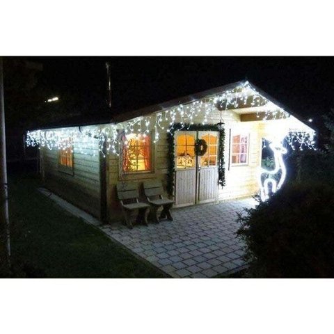 Cascata 400 Leds 10 Metros Luz Branca Fixa - 127V