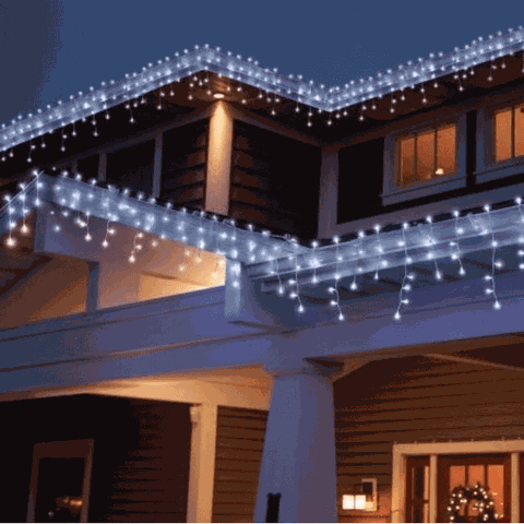Cascata 400 Leds 10 Metros Luz Branca Fixa - 220v