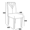 Ver imagem 3 de Kit 2 Cadeiras Sala de Jantar Amanda Ype/linho Areia