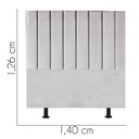 Ver imagem 3 de Cabeceira Estofada Líbia 140CM Casal Suede Cinza Claro - D A DECOR