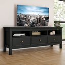 Ver imagem 1 de Rack para Tv até 65 Polegadas Indiana 3 Gavetas Preto - Henn