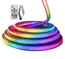 Ver imagem 2 de Kit Mangueira Fita Led Digital 2811 Rgb Perfil Flexivel Colmeia 5 Metros 24v Ip67 + Fonte