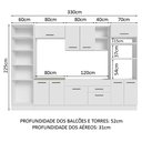 Ver imagem 4 de Armário de Cozinha Completa 330cm Branco Agata Madesa 02