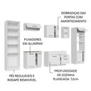 Ver imagem 5 de Armário de Cozinha Completa 330cm Branco Agata Madesa 02