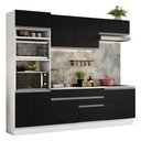 Ver imagem 3 de Armário de Cozinha Completa 270cm Branco/Preto Glamy Madesa 13