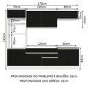 Ver imagem 4 de Armário de Cozinha Completa 270cm Branco/Preto Glamy Madesa 13