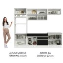 Ver imagem 6 de Armário de Cozinha Completa 270cm Branco/Preto Glamy Madesa 13