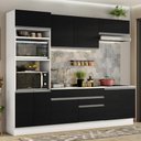 Ver imagem 1 de Armário de Cozinha Completa 270cm Branco/Preto Glamy Madesa 13