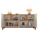 Ver imagem 6 de Sala de Jantar Lizz com Cristaleira e Buffet Aparador 4 Portas Off White/cedro - Casa D