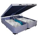 Ver imagem 3 de Cama Box Baú Casal Bipartido Suede Sereneprime Cinza 138x188x44