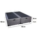 Ver imagem 5 de Cama Box Baú Casal Bipartido Suede Sereneprime Cinza 138x188x44