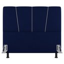 Ver imagem 6 de Cabeceira Cama Box Casal Queen Size Amber 160cm Estofada Veludo Azul Marinho - Desk Design