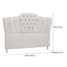 Cabeceira Box Casal Nova Zafira 140 CM Tca 946 PF Móveis - 2