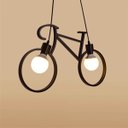 Ver imagem 6 de Lustre Pendente Preto Fosco Minimalista Moderno Bike Bocal E27 Bivolt Para Áreas iINternas e Externa
