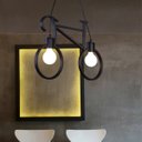 Ver imagem 2 de Lustre Pendente Preto Fosco Minimalista Moderno Bike Bocal E27 Bivolt Para Áreas iINternas e Externa