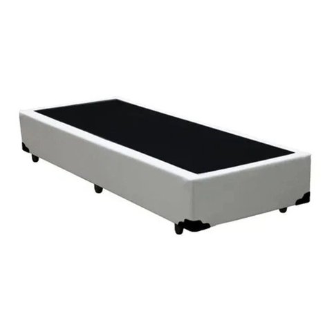 Base Box Solteirão Corino Homequeen Branco 40x96x203