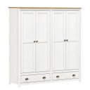 Ver imagem 2 de Guarda-roupa 4 Portas 2 Gavetas Branco/freijó Topázio Madeira Pinus - Finestra