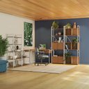 Ver imagem 1 de Conjunto Completo para Escritório 7 Peças com Mesa Escrivaninha Linha Industrial Kappesberg