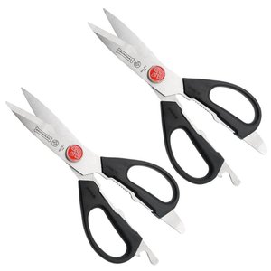 Kit 2 Tesouras de Cozinha 21,5cm Inox Desmontável Multiuso Culinária Preta Mundial