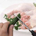 Ver imagem 4 de Kit 2 Tesouras de Cozinha 21,5cm Inox Desmontável Multiuso Culinária Preta Mundial