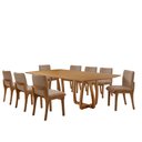 Ver imagem 2 de Sala de Jantar Mesa Flora 220cm Tampo Laminado Barril com 8 Cadeiras Bella