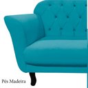 Ver imagem 6 de Namoradeira Decorativa Dália Veludo Azul Turquesa
