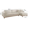 Ver imagem 7 de Sofá Fixo com Chaise 2,5m Cronos Linho com Molas Lado Direito Meu Sofá Online