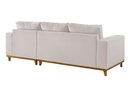 Ver imagem 5 de Sofá Fixo com Chaise 2,5m Cronos Linho com Molas Lado Direito Meu Sofá Online