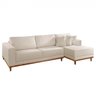 Sofá Fixo com Chaise 2,5m Cronos Linho com Molas Lado Direito Meu Sofá Online - 4