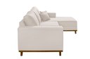 Ver imagem 3 de Sofá Fixo com Chaise 2,5m Cronos Linho com Molas Lado Direito Meu Sofá Online