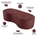 Ver imagem 7 de Kit Puff Redondo Lola e Puff Recamier Orgânico Orbit W01 Linho Bordô - Lyam Decor